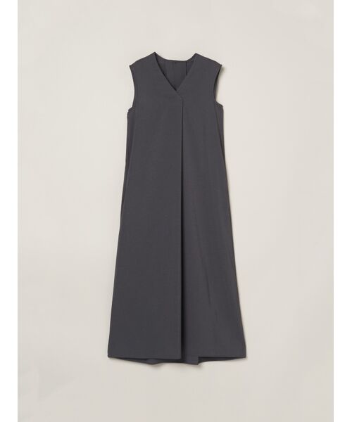 three dots/スリードッツ Dry twill easy dress charcoal XS three dots/スリードッツ Dry twill easy dress charcoal XS