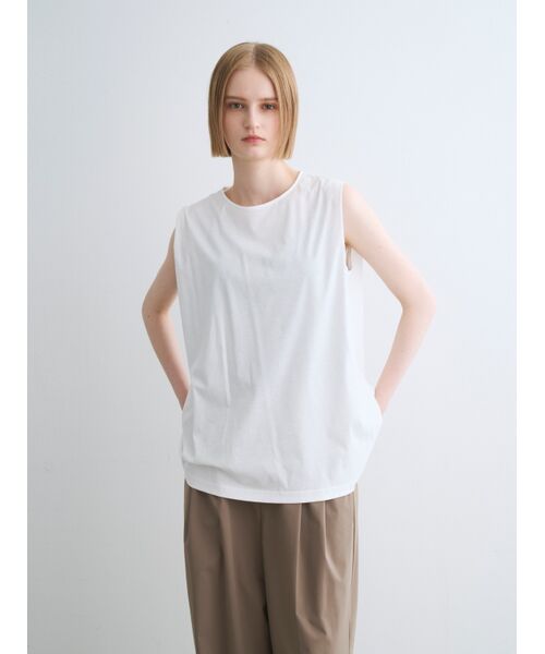 three dots / スリードッツ その他トップス | Premium shirt jersey sleevelessT | 詳細7
