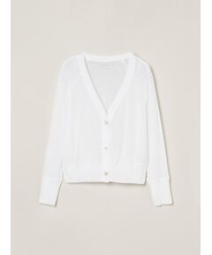 three dots / スリードッツ カーディガン・ボレロ | Soft see-through cardigan