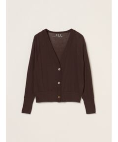 three dots / スリードッツ カーディガン・ボレロ | Soft see-through cardigan