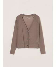 three dots / スリードッツ カーディガン・ボレロ | Soft see-through cardigan