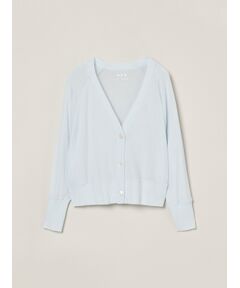 three dots / スリードッツ カーディガン・ボレロ | Soft see-through cardigan