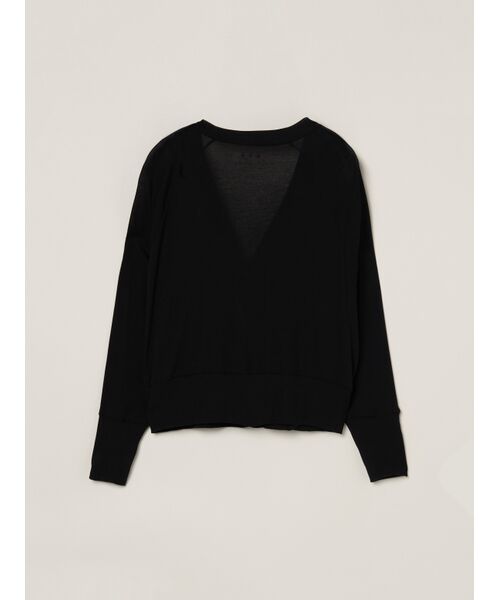 three dots / スリードッツ カーディガン・ボレロ | Soft see-through cardigan | 詳細1