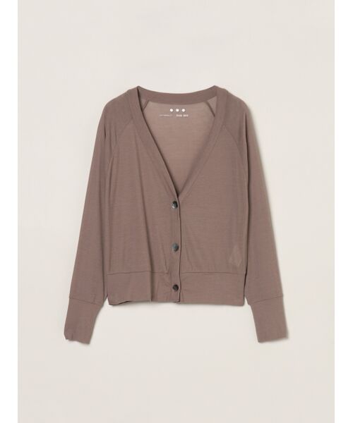 three dots/スリードッツ Soft see-through cardigan dark greige S three dots/スリードッツ Soft see-through cardigan dark greige S