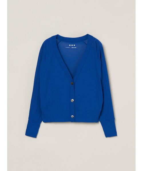 Soft see-through cardigan （カーディガン・ボレロ）｜three