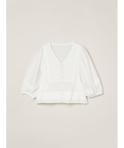 three dots/スリードッツ Cotton loan shirt white S three dots/スリードッツ Cotton loan shirt white S