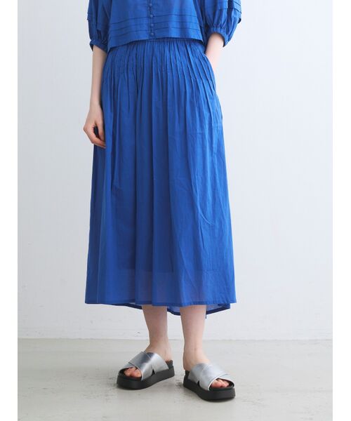 three dots / スリードッツ スカート | Cotton loan tuck skirt | 詳細6