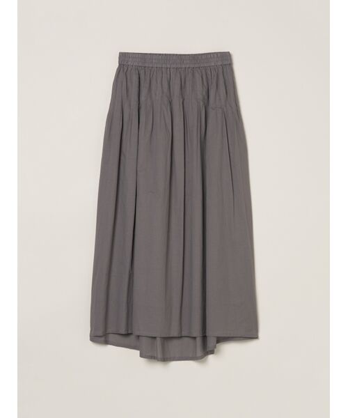 three dots/スリードッツ Cotton loan tuck skirt charcoal M three dots/スリードッツ Cotton loan tuck skirt charcoal M