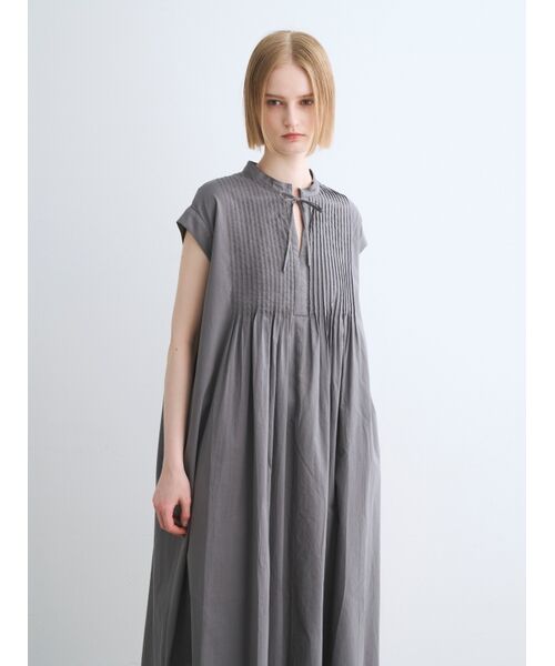 three dots / スリードッツ ドレス | Cotton loan tuck dress | 詳細8
