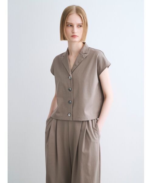 three dots / スリードッツ その他トップス | Silky cotton light gillet | 詳細5