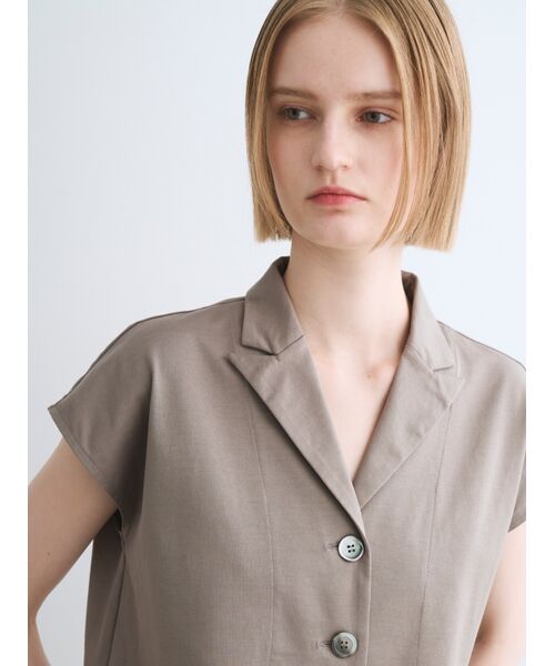 three dots / スリードッツ その他トップス | Silky cotton light gillet | 詳細7