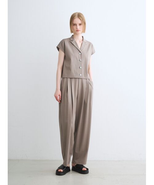 three dots / スリードッツ その他パンツ | Silky cotton light cocoon pants | 詳細8