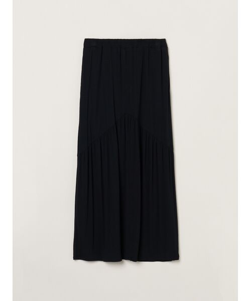 three dots/スリードッツ Travel line high low skirt black M three dots/スリードッツ Travel line high low skirt black M