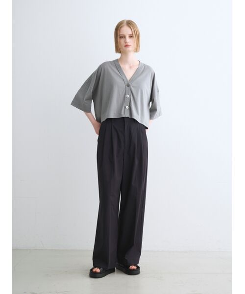 three dots / スリードッツ カーディガン・ボレロ | Nasia interlock cardigan | 詳細9