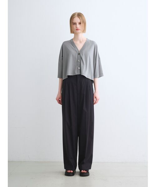 three dots / スリードッツ カーディガン・ボレロ | Nasia interlock cardigan | 詳細10