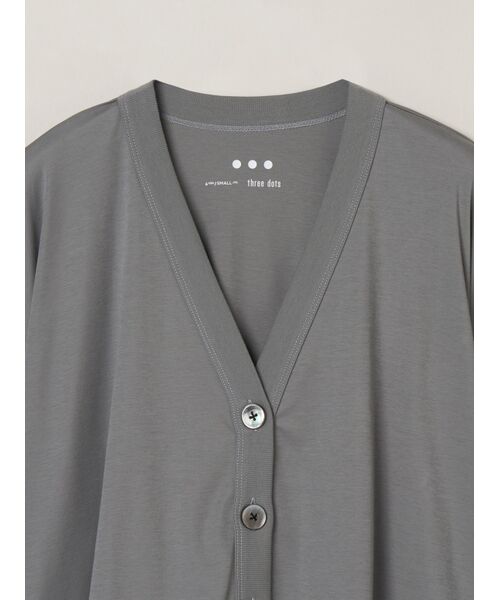three dots / スリードッツ カーディガン・ボレロ | Nasia interlock cardigan | 詳細2