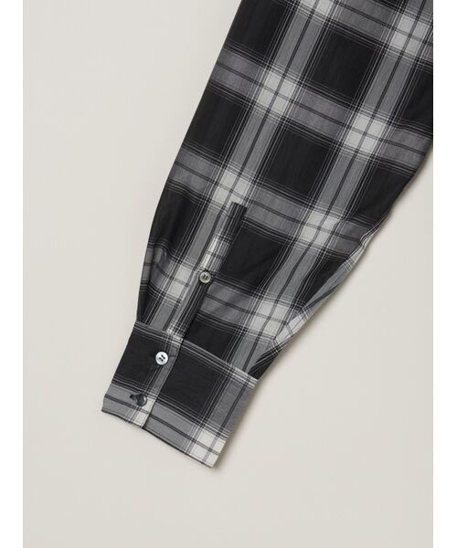 three dots / スリードッツ その他トップス | Sheer cotton band collar shirt | 詳細3