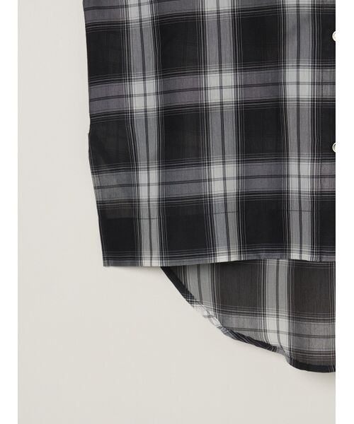 three dots / スリードッツ その他トップス | Sheer cotton band collar shirt | 詳細4