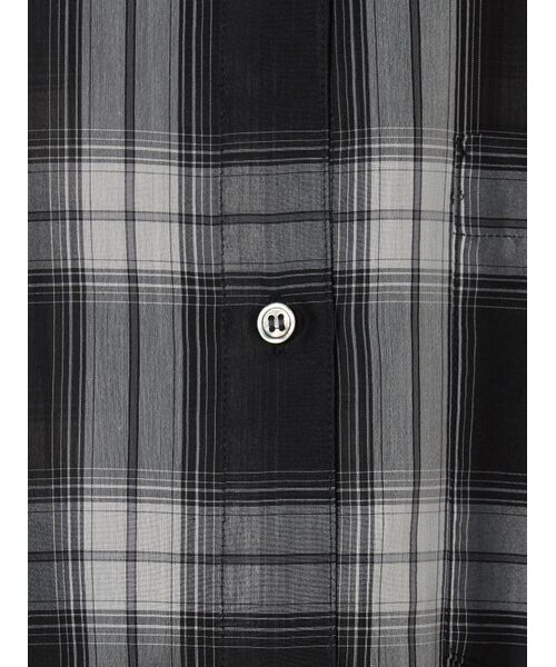 three dots / スリードッツ その他トップス | Sheer cotton band collar shirt | 詳細5