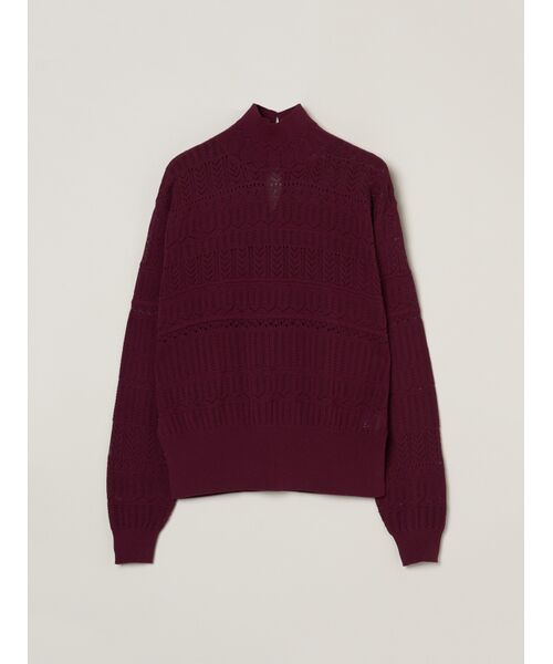 three dots/スリードッツ Soft cotton rayon cardigan bordeaux S three dots/スリードッツ Soft cotton rayon cardigan bordeaux S