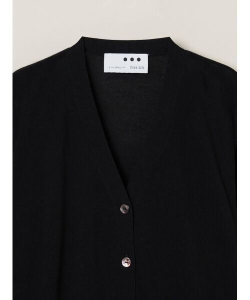 three dots / スリードッツ カーディガン・ボレロ | Soft cotton rayon cardigan | 詳細2