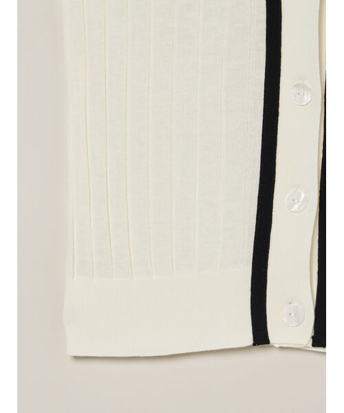 three dots / スリードッツ その他トップス | Soft cotton rayon rib cardigan | 詳細4