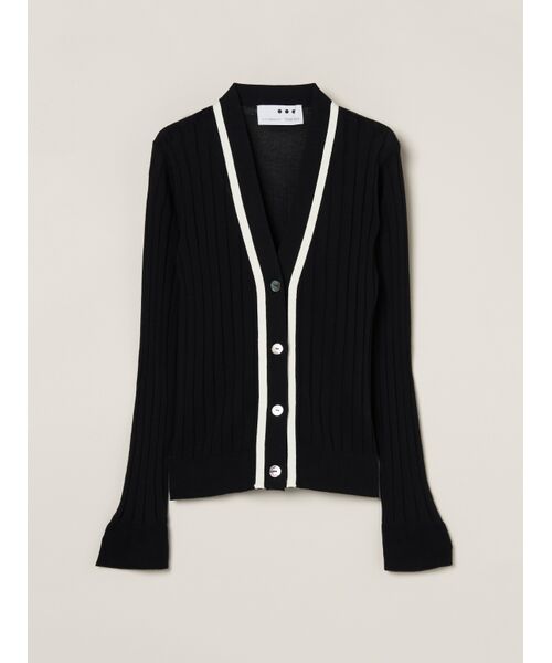 three dots / スリードッツ その他トップス | Soft cotton rayon rib cardigan | 詳細6