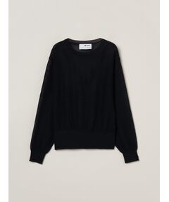 three dots / スリードッツ その他トップス | Shimmer sweater mesh top