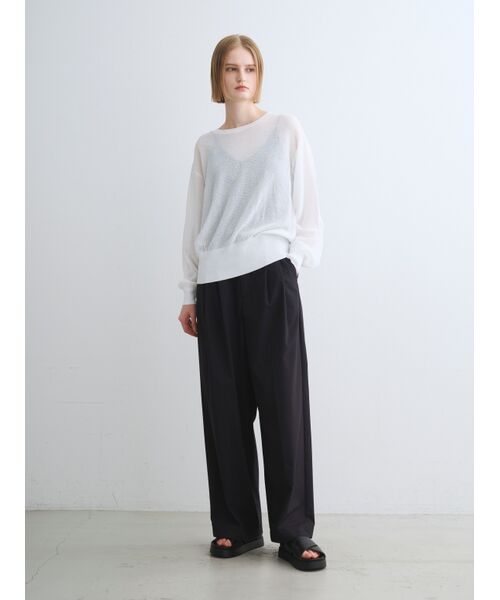 three dots / スリードッツ その他トップス | Shimmer sweater mesh top | 詳細9