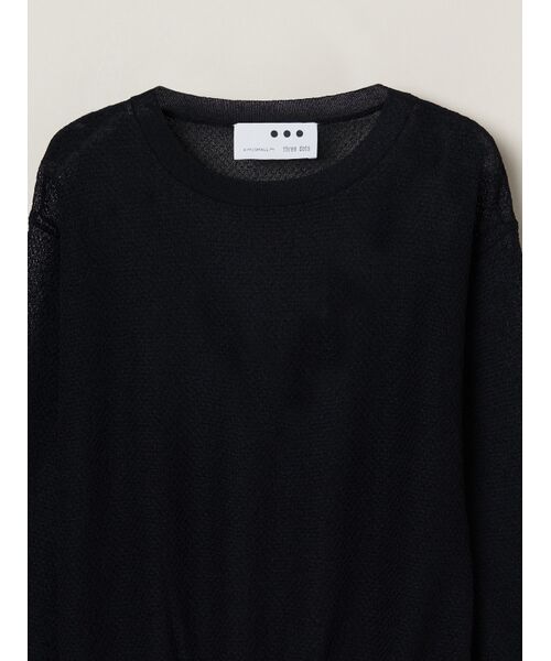 three dots / スリードッツ その他トップス | Shimmer sweater mesh top | 詳細2
