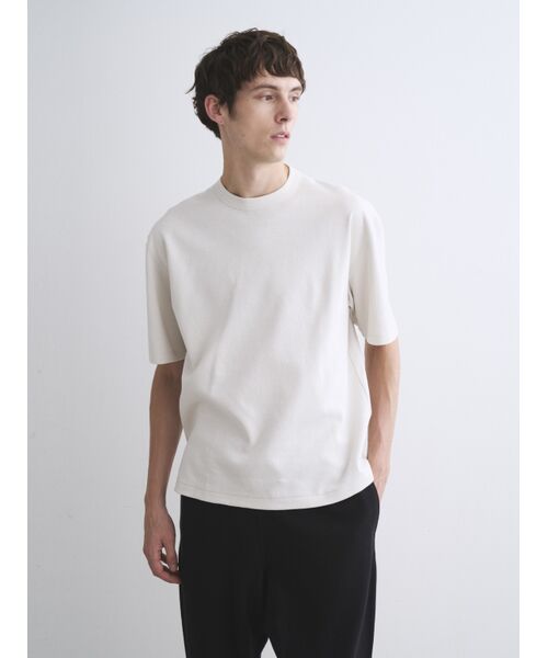 three dots / スリードッツ Tシャツ | Men's graphite suit t-shirt | 詳細6