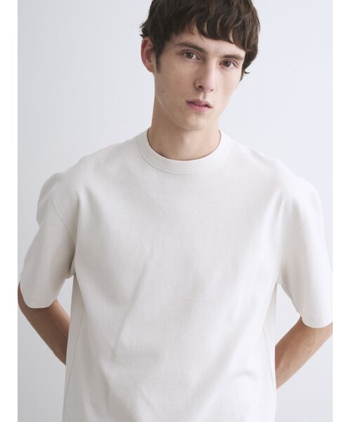 three dots / スリードッツ Tシャツ | Men's graphite suit t-shirt | 詳細7