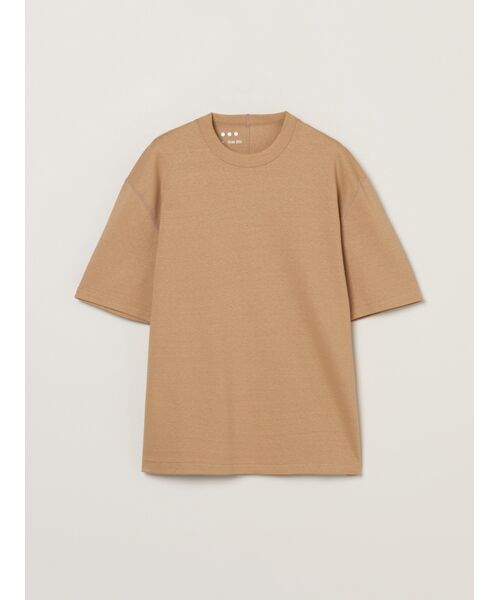 three dots/スリードッツ Men's graphite suit t-shirt sand beige S three dots/スリードッツ Men's graphite suit t-shirt sand beige S