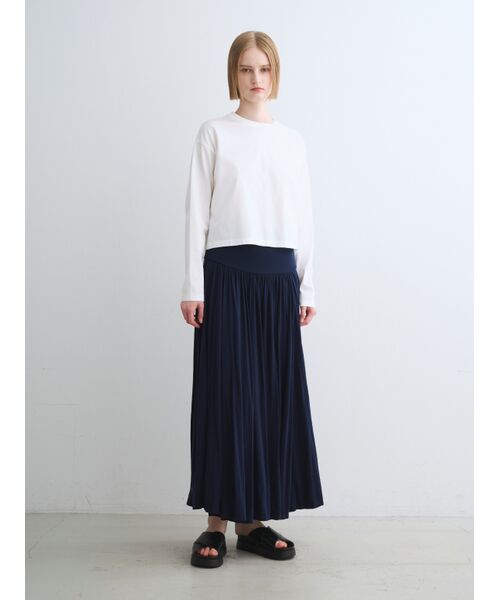 three dots / スリードッツ Tシャツ | Silky cotton light l/s tee | 詳細9