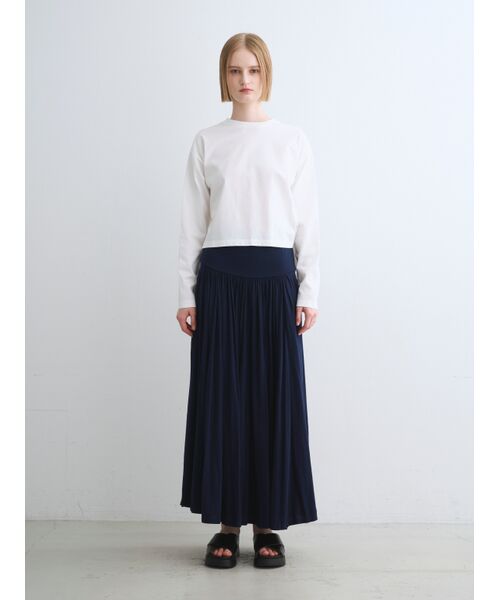 three dots / スリードッツ Tシャツ | Silky cotton light l/s tee | 詳細10