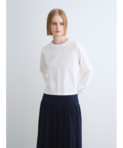 three dots / スリードッツ Tシャツ | Silky cotton light l/s tee | 詳細6