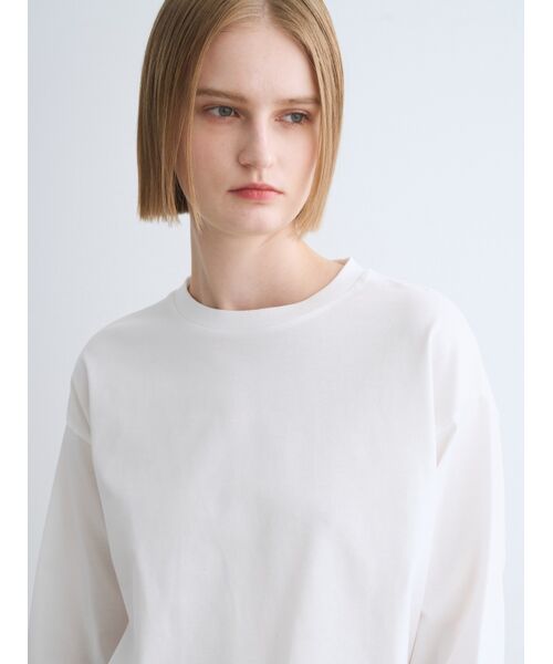 three dots / スリードッツ Tシャツ | Silky cotton light l/s tee | 詳細7