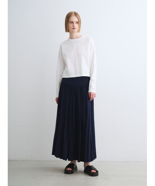 three dots / スリードッツ Tシャツ | Silky cotton light l/s tee | 詳細8