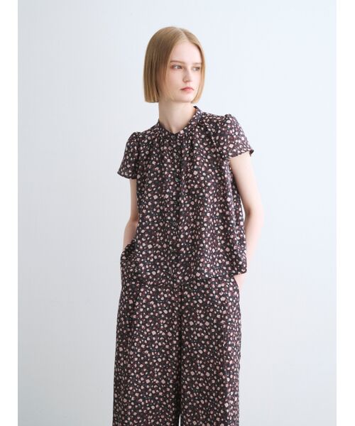 three dots / スリードッツ その他トップス | Silky twill tops | 詳細6