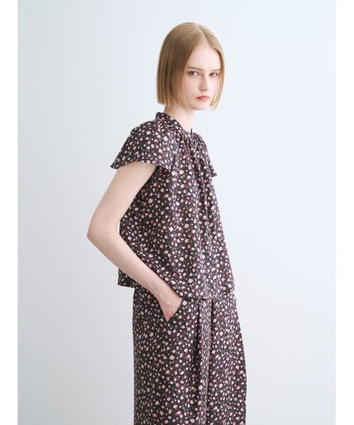 three dots / スリードッツ その他トップス | Silky twill tops | 詳細7