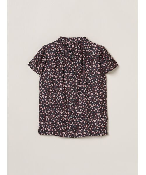 three dots/スリードッツ Silky twill tops multi S three dots/スリードッツ Silky twill tops multi S