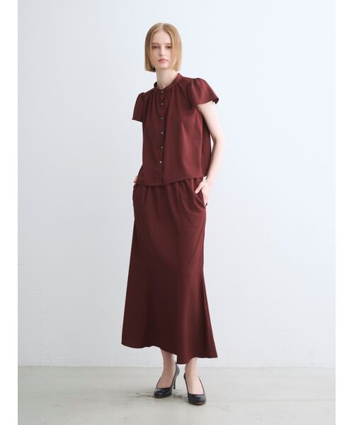 three dots / スリードッツ その他トップス | Silky twill tops | 詳細10