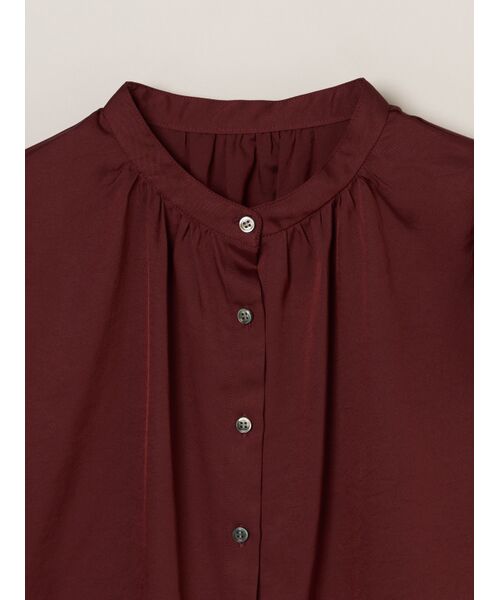 three dots / スリードッツ その他トップス | Silky twill tops | 詳細2