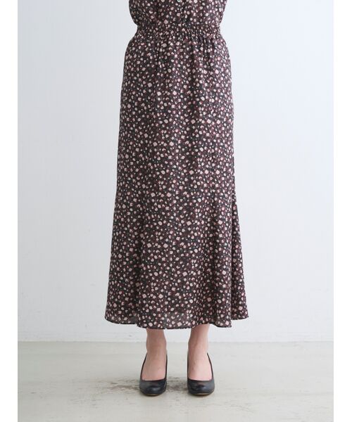 three dots / スリードッツ スカート | Silky twill nallow skirt | 詳細10