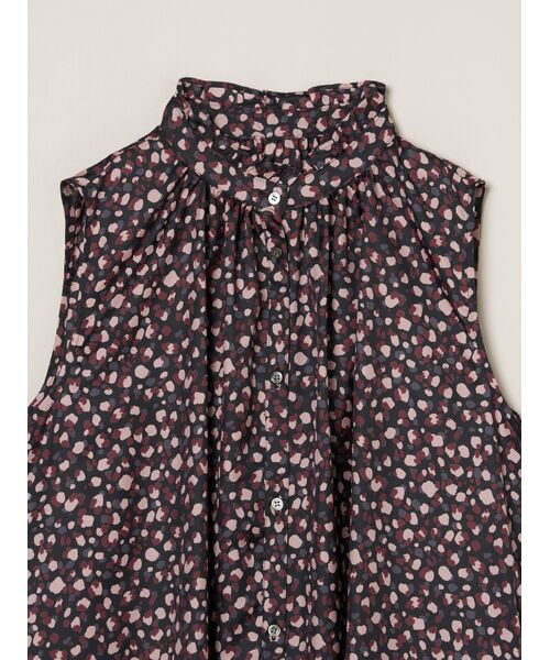 three dots / スリードッツ ドレス | Silky twill gather dress | 詳細2