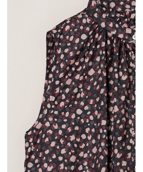 three dots / スリードッツ ドレス | Silky twill gather dress | 詳細3