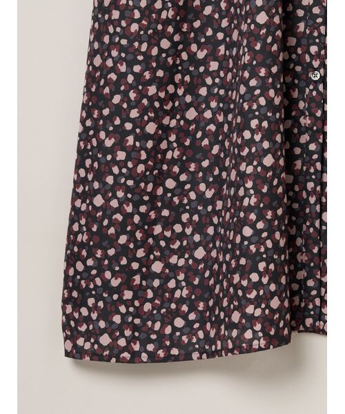 three dots / スリードッツ ドレス | Silky twill gather dress | 詳細4