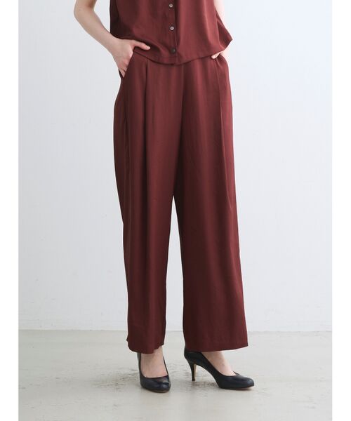 three dots / スリードッツ その他パンツ | Silky twill pants | 詳細6