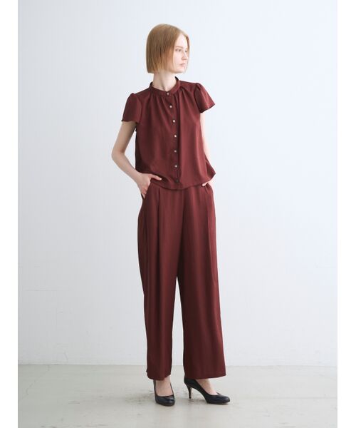 three dots / スリードッツ その他パンツ | Silky twill pants | 詳細8