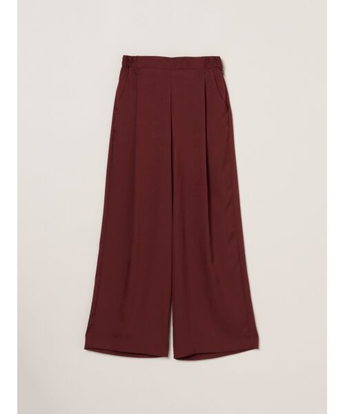 three dots / スリードッツ その他パンツ | Silky twill pants(deep bordeaux)